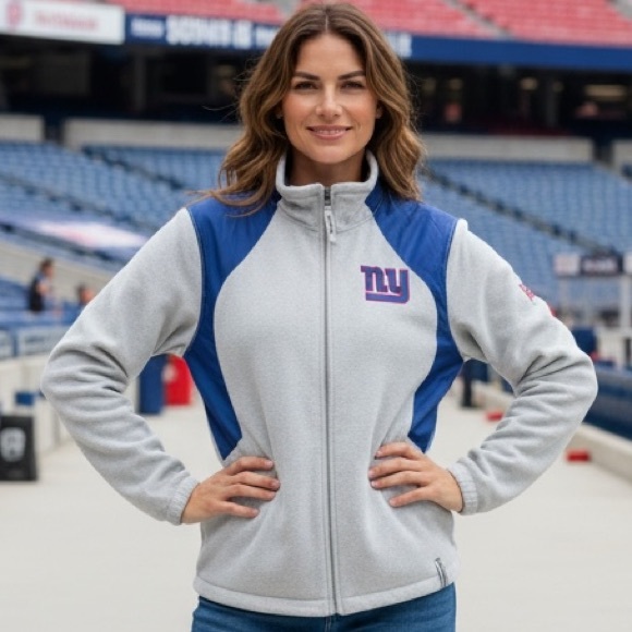 NFL Jackets & Blazers - NWOT‎ - New York Giants fleece jacket. Women’s XL long sleeve.
Put to pit: 22”